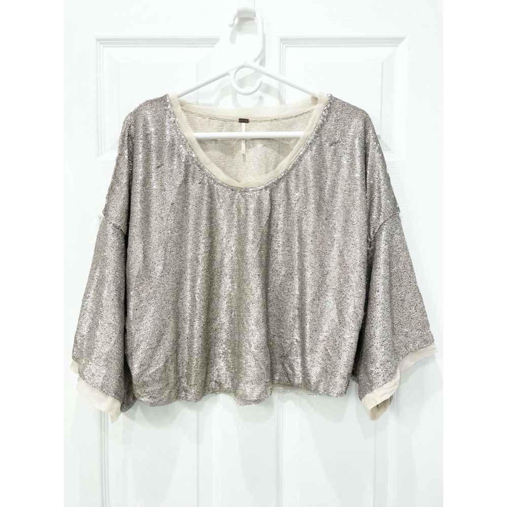 Free People Champagne Dreams Sequin Top